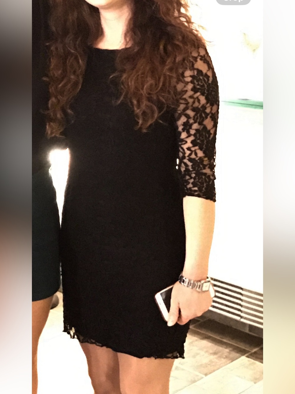 Elegant Black Lace Dress Made in Italy